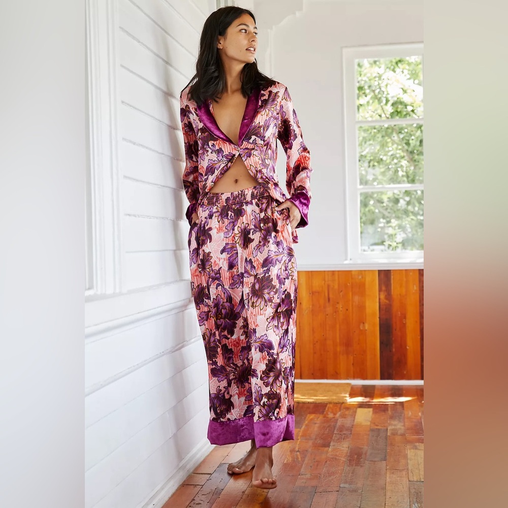 By Anthropologie Luxe Sleep Top & pants pyjamas